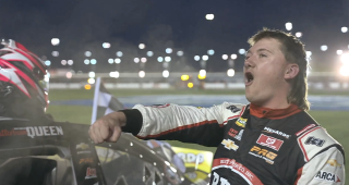 Brenden Queen’s Victory Lane interview at Kansas Speedway